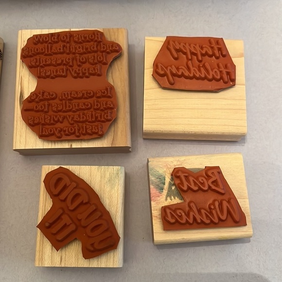 Crafts- Great Rubber Stamping Hardcover Book and 5 Stamps - Picture 13 of 15